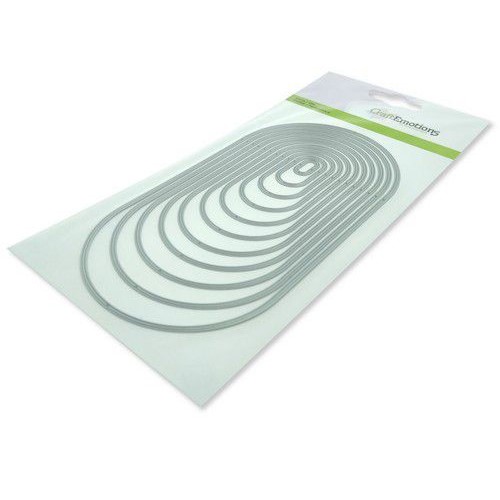 CraftEmotions Big Nesting Die - randen lang ovaal Card