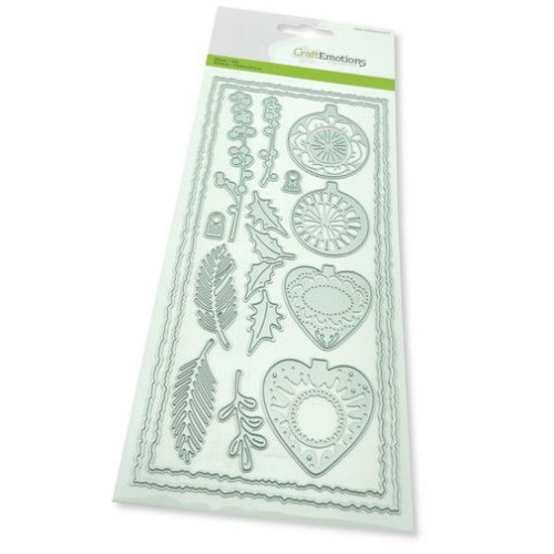 CraftEmotions Die - Slimline deckle - kerstballen