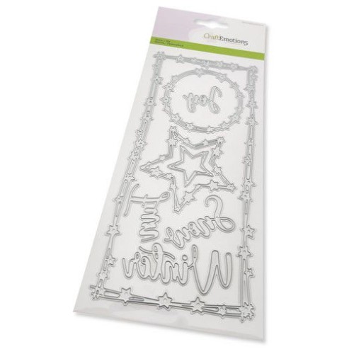 CraftEmotions Die - Slimline ster - tekst Winter