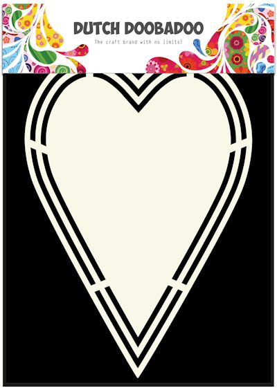 Dutch Doobadoo Shape Art A5 Heart tag