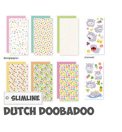 Dutch Doobadoo - Crafty Kit Slimline Happy Hippo