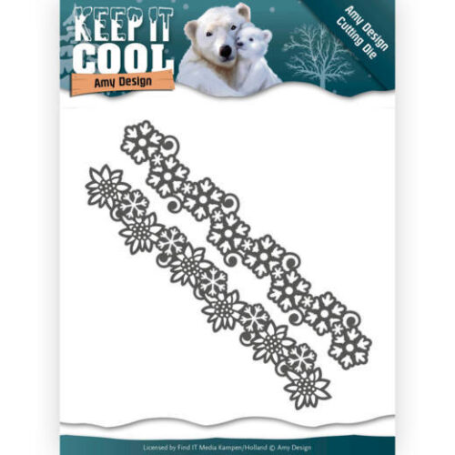 ADD10162 Snijmallen Amy Design Keep it Cool - Borders Snijmallen borders sneeuwvlokken