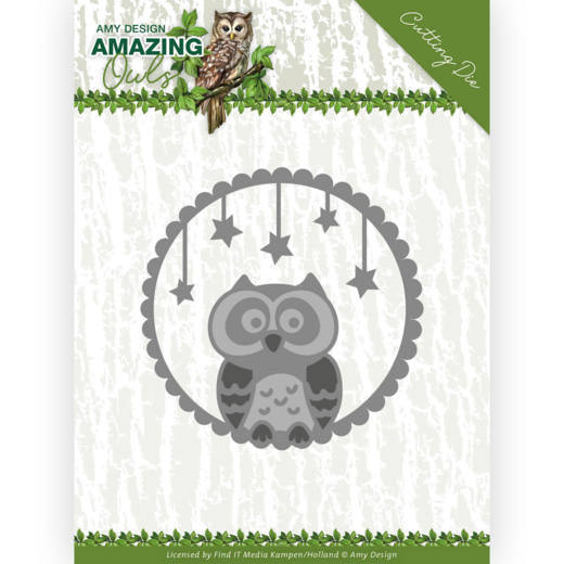 ADD10219 Dies - Amy Design - Amazing Owls - Night Owl Snijmal nachtuil