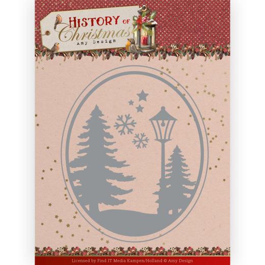 ADD10244 Dies -Amy Design - History of Christmas - Christmas Landscape snijmal kerstlandschap