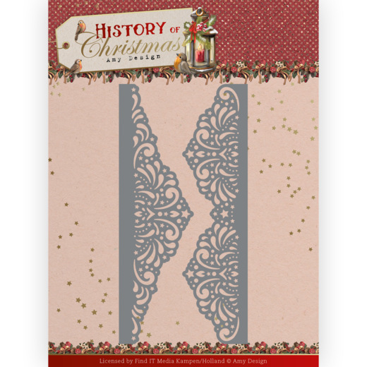 ADD10247 Dies - Amy Design - History of Christmas - Lacy Christmas Borders Snijmallen borders kerst