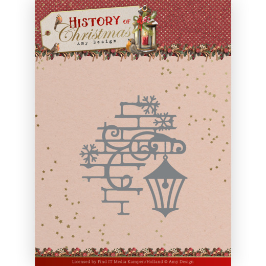 ADD10249 Dies - Amy Design - History of Christmas - Christmas Lantern Snijmal lantaarn aan muurtje