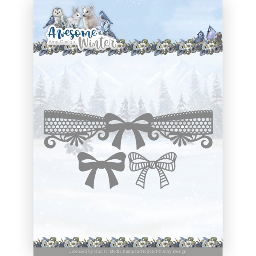 Snijmallen Awesome Winter - Winter Lace Bow Snijmallen Awesome Winter - Winter Lace Bow