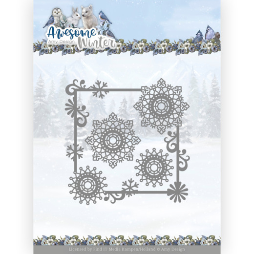 Snijmallen Awesome Winter Swirl Square Snijmallen Awesome Winter Swirl Square