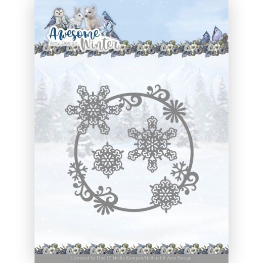 Snijmallen Awesome Winter - Winter Swirl Circle Snijmallen Awesome Winter - Winter Swirl Circle