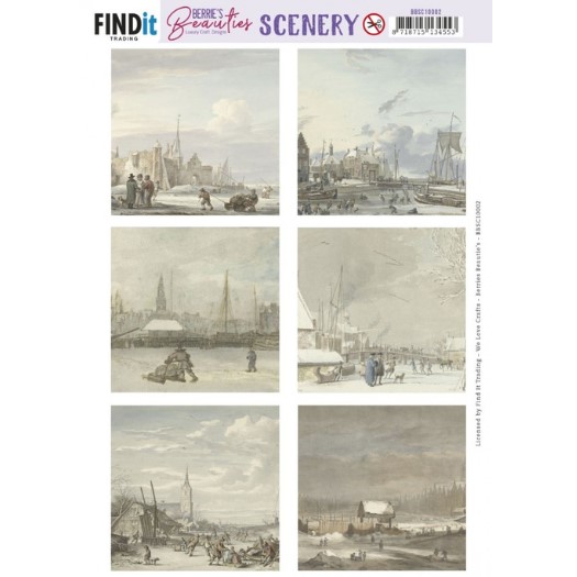 BBSC10002 Findit - Uitdrukvel Scenery - Berries Beauties - Vintage Dutch Winter Square Uitdrukvel Scenery - Berries Beauties - Vintage Dutch Winter Square