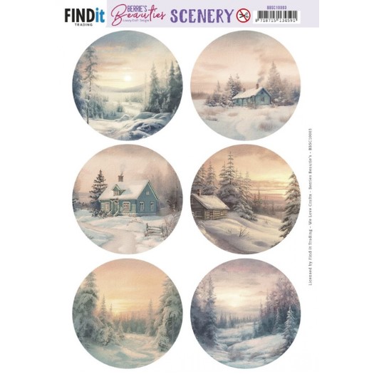 BBSC10003 Findit - Uitdrukvel - Berries Beauties - Winter Sunsets Round Uitdrukvel - Berries Beauties - Winter Sunsets Round