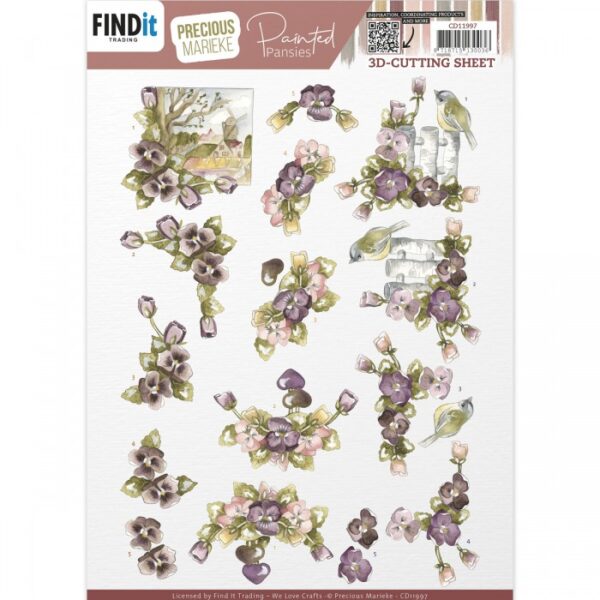 Knipvel Painted Pansies - Purple Knipvel Painted Pansies - Purple