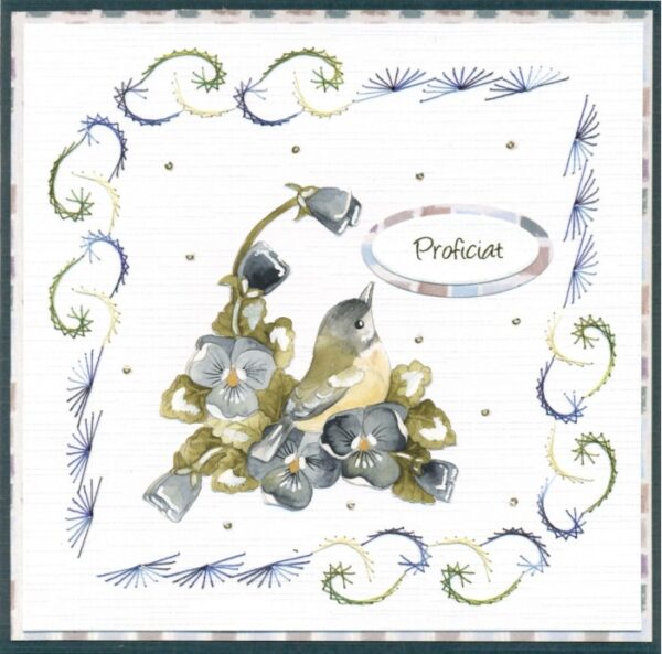 Knipvel Painted Pansies - Blue-