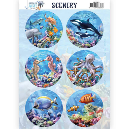CDS10029 Push Out Scenery - Amy Design - Underwater World - Sea World CDS10029 Push Out Scenery - Amy Design - Underwater World - Sea World
