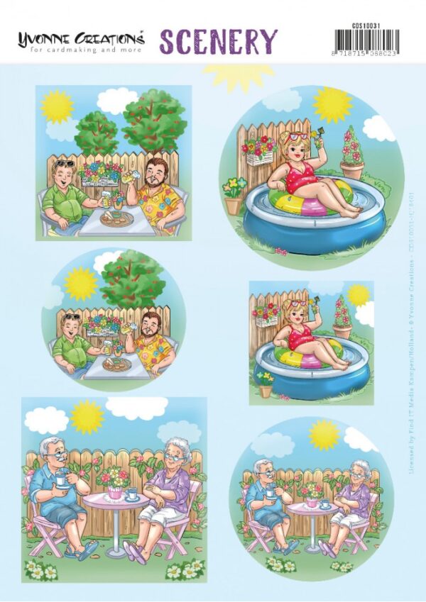 Uitdrukvel Scenery - Yvonne Creations - Holidays in the Garden Uitdrukvel Scenery - Yvonne Creations - Holidays in the Garden