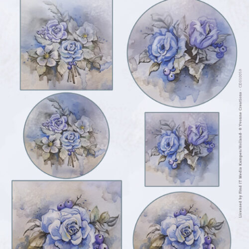 CDS10059 Scenery - Yvonne Creations - Aquarella - Winter Rose CDS10059 Scenery - Yvonne Creations - Aquarella - Winter Rose