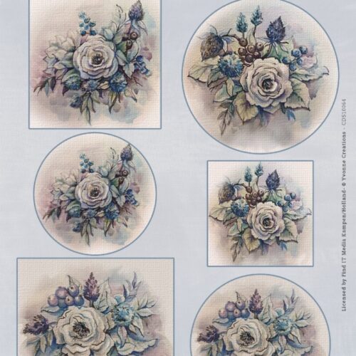 Yvonne Creations uitdrukvel Scenery Blue Flowers