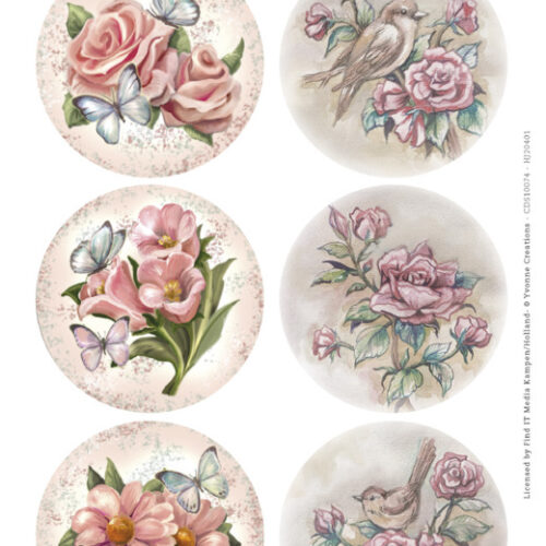 Uitdrukvel Scenery - Yvonne Creations Aquarella - Roses Circle Uitdrukvel Scenery - Yvonne Creations Aquarella - Roses Circle