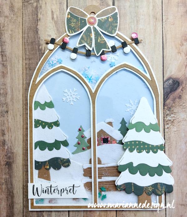 PS8171 Craft stencil - Marianne Design - Church Windowllen - Marianne Design - String of lights by Marleen vb PS8171 Craft stencil - Marianne Design - Church Window