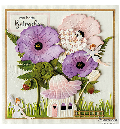 Clearstamps teksten Marianne Design - Wensen voor u