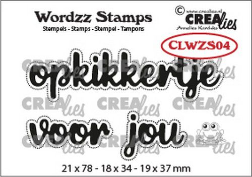 Crealies Clearstamp Wordzz Opkikkertje voor jou (NL) CLWZS04 21x78mm