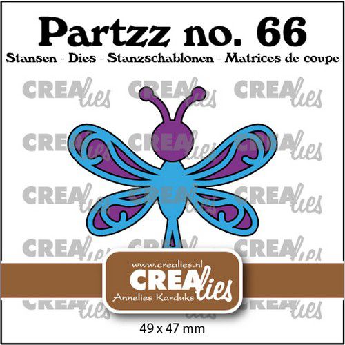 Crealies Partzz Libelle groot CLPartzz66 49 x 47 mm