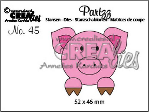 Crealies snijmallen Partzz Varken CLPartzz45 52x46 mm