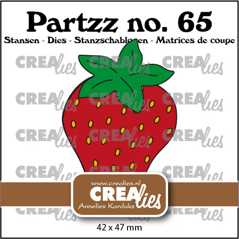 Crealies Partzz stansen no. 65, Aardbei groot