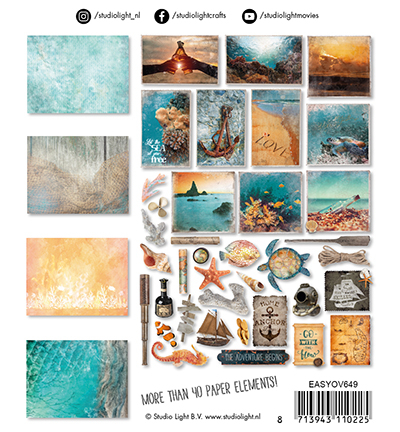 EASYOV649 - Die Cut Paper Set Ocean View nr.649 2