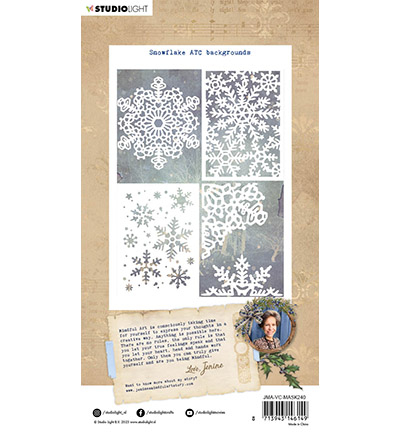 Snowflake ATC backgrounds Vintage Christmas nr.240
