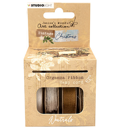 Organza en koord bruin