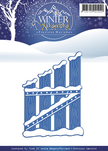 PM10050 Die - Precious Marieke - Winter Wonderland - Wooden Fence