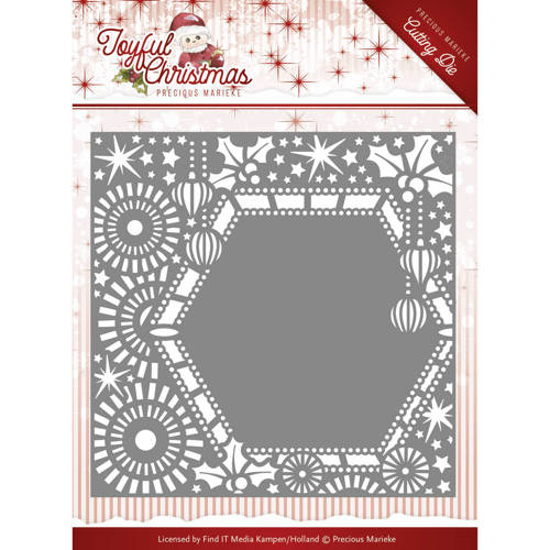 PM10108 Die-Precious Marieke - Joyful Christmas - Ribbon frame PM10108 Die-Precious Marieke - Joyful Christmas - Ribbon frame