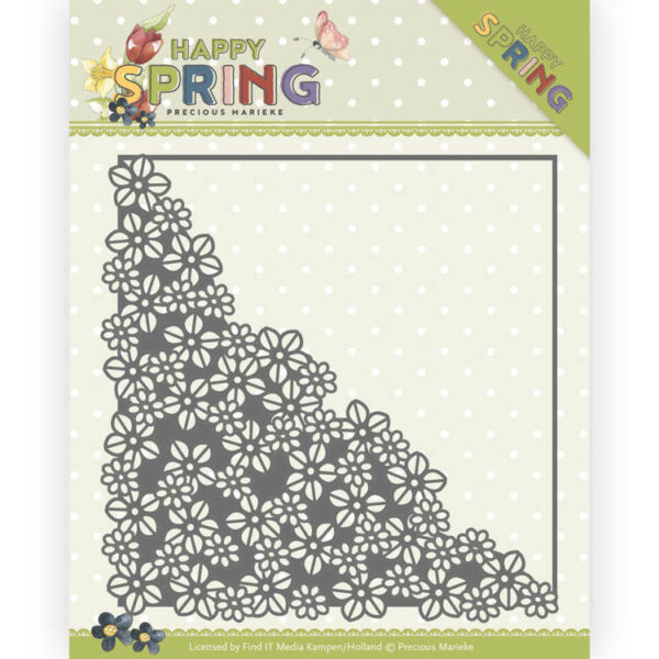 PM10145 Dies - Precious Marieke - Happy Spring - Corner