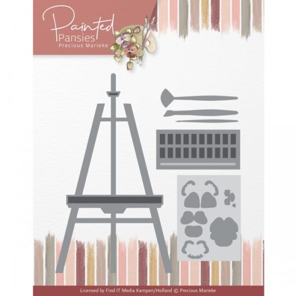 Snijmallen schildersezel Painted Pansies - Easel-