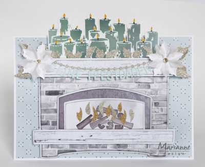PS8048 Craftstencil Fire Place by Marleen