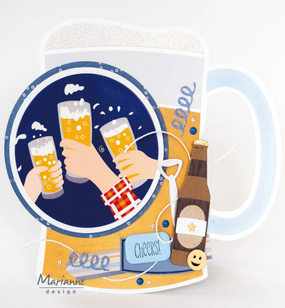 PS8063 Craftstencil Beer mug by Marleen vb craft stencil beer mug