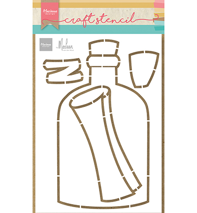Craftstencil Message in a bottle by Marleen Craftstencil Message in a bottle by Marleen