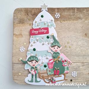 Craft stencil - Marianne Design - Christmas tree by Marleen PS8133