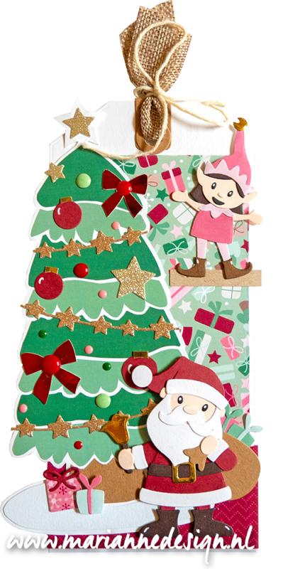 Craft stencil - Marianne Design - Christmas tree by Marleen PS8133