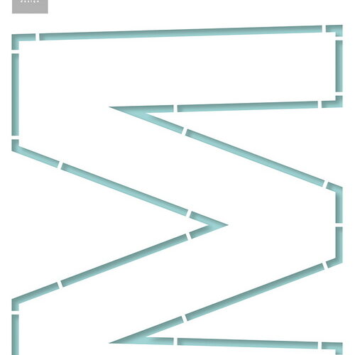 PS8143 Craft stencil - Marianne Design - M-Letter.jpg
