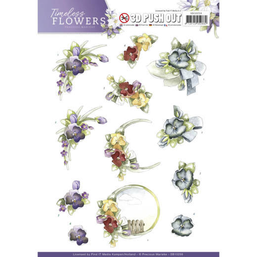 Uitdrukvel Precious Marieke Timeless Flowers - Violets Uitdrukvel Precious Marieke Timeless Flowers - Violets