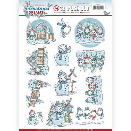 Stansvel Yvonne Creations Christmas Dreams - Snowman