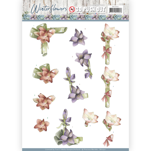 Uitdrukvel Precious Marieke Winter Flowers - Amaryllis Uitdrukvel Precious Marieke Winter Flowers - Amaryllis
