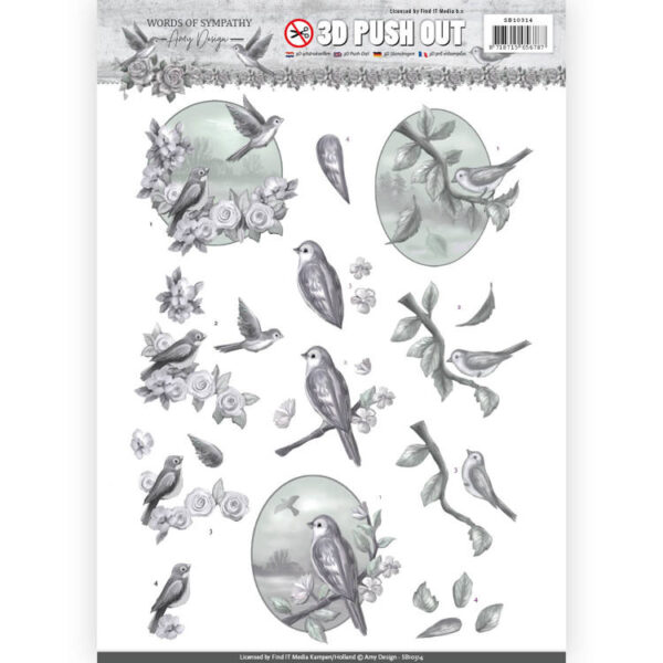 Uitdrukvel Amy Design Words of Sympathy - Swallows Uitdrukvel Amy Design Words of Sympathy - Swallows