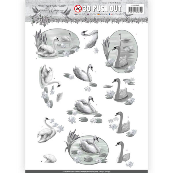 Uitdrukvel Amy Design Words of Sympathy - Swans Uitdrukvel Amy Design Words of Sympathy - Swans