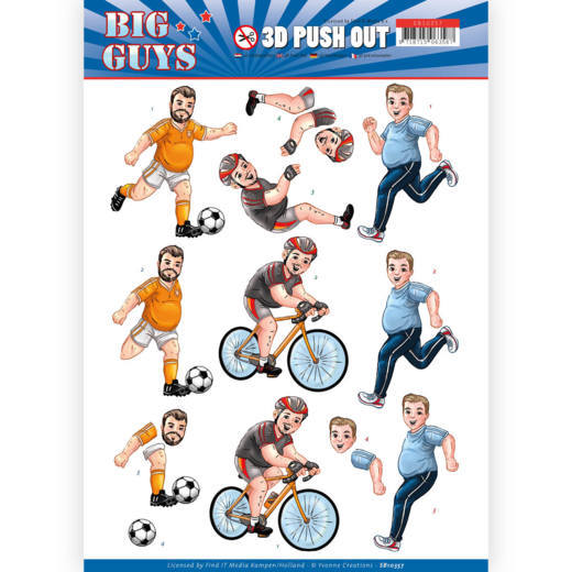 Uitdrukvel Yvonne Creations- Big Guys - Sports