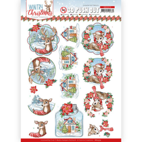 Uitdrukvel - Yvonne Creations - Wintry Christmas - Christmas Deer Uitdrukvel - Yvonne Creations - Wintry Christmas - Christmas Deer