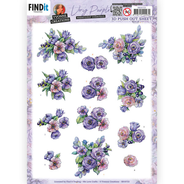 SB10723 Uitdrukvellen 3D - Yvonne Creations - Very Purple - Blueberries SB10723 Uitdrukvellen 3D - Yvonne Creations - Very Purple - Blueberries