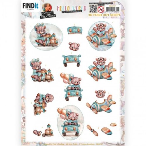 Uitdrukvel - Yvonne Creations - Hello World - Playing Teddybear Uitdrukvel - Yvonne Creations - Hello World - Playing Teddybear